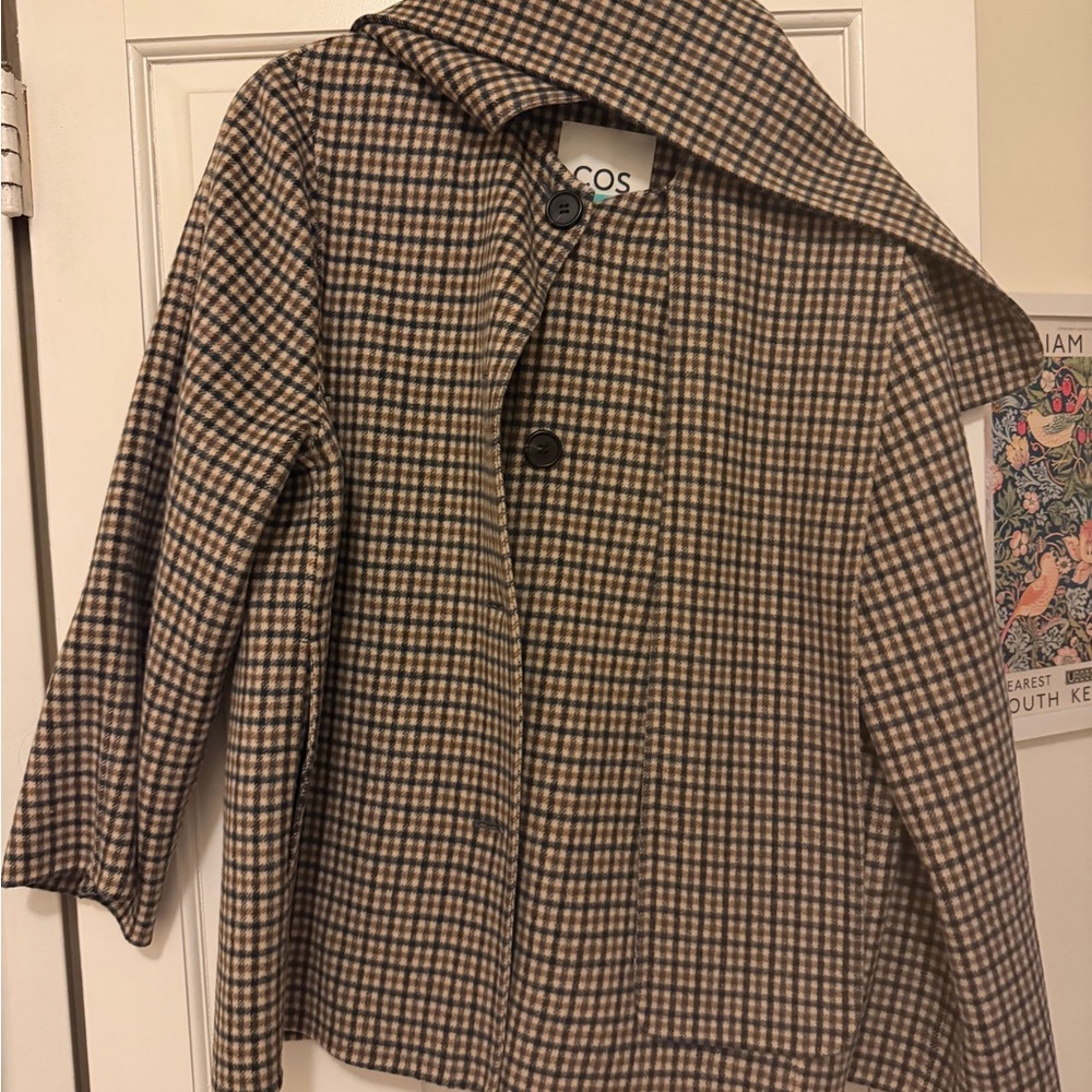 COS Double Faced Wool Blend Scarf Jacket - Picture 4 of 4